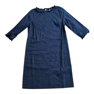 Margaret O’Leary Linen Blend 3/4 Sleeve Shift Dress | Blue | XS